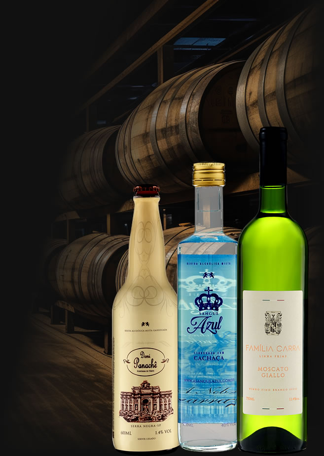 Produtos Família Carra Vinhos, Cachaças e Panachê